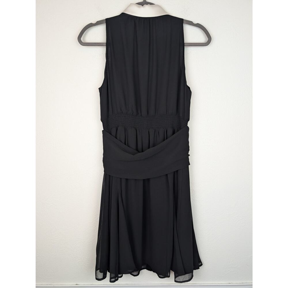 White House Black Market Dress White Collar Wednesday Addams Family Black Size 2 - Picture 5 of 12